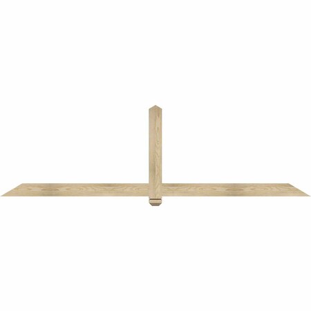 Ekena Millwork Eugene Rough Sawn Timber Gable Bracket, Douglas Fir, 96"W x 28"H x 2"D x 4"F, 7/12 Pitch GBW096X28X0204EUG00RDF